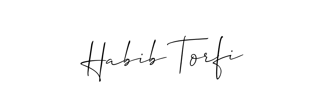 Design your own signature with our free online signature maker. With this signature software, you can create a handwritten (Allison_Script) signature for name Habib Torfi. Habib Torfi signature style 2 images and pictures png