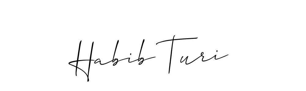 How to make Habib Turi signature? Allison_Script is a professional autograph style. Create handwritten signature for Habib Turi name. Habib Turi signature style 2 images and pictures png