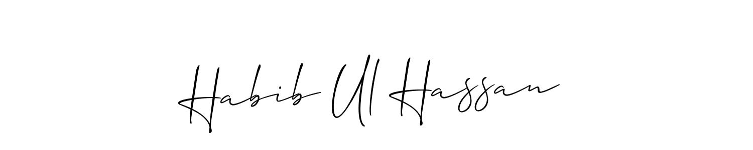 Create a beautiful signature design for name Habib Ul Hassan. With this signature (Allison_Script) fonts, you can make a handwritten signature for free. Habib Ul Hassan signature style 2 images and pictures png