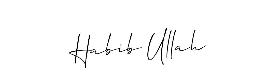 Create a beautiful signature design for name Habib Ullah. With this signature (Allison_Script) fonts, you can make a handwritten signature for free. Habib Ullah signature style 2 images and pictures png