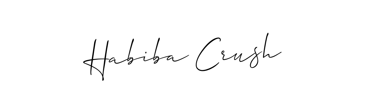 Best and Professional Signature Style for Habiba Crush. Allison_Script Best Signature Style Collection. Habiba Crush signature style 2 images and pictures png
