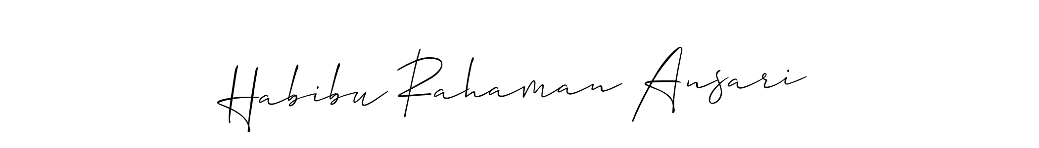 Also You can easily find your signature by using the search form. We will create Habibu Rahaman Ansari name handwritten signature images for you free of cost using Allison_Script sign style. Habibu Rahaman Ansari signature style 2 images and pictures png