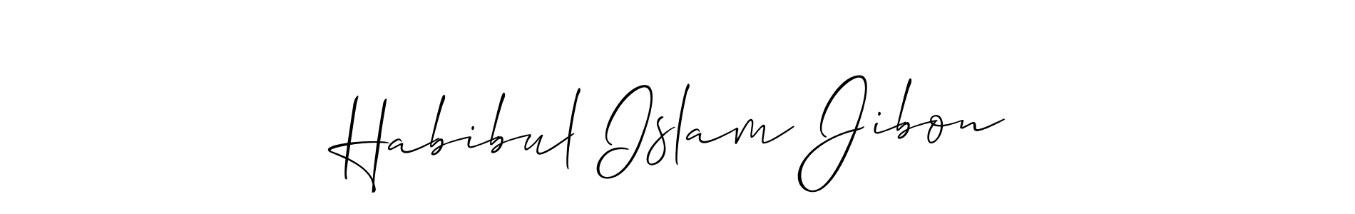 The best way (Allison_Script) to make a short signature is to pick only two or three words in your name. The name Habibul Islam Jibon include a total of six letters. For converting this name. Habibul Islam Jibon signature style 2 images and pictures png
