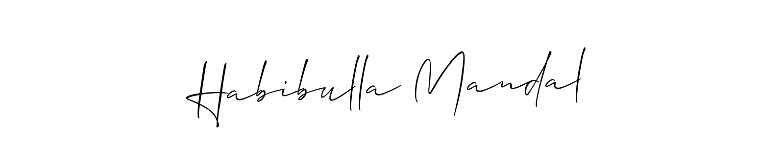You should practise on your own different ways (Allison_Script) to write your name (Habibulla Mandal) in signature. don't let someone else do it for you. Habibulla Mandal signature style 2 images and pictures png