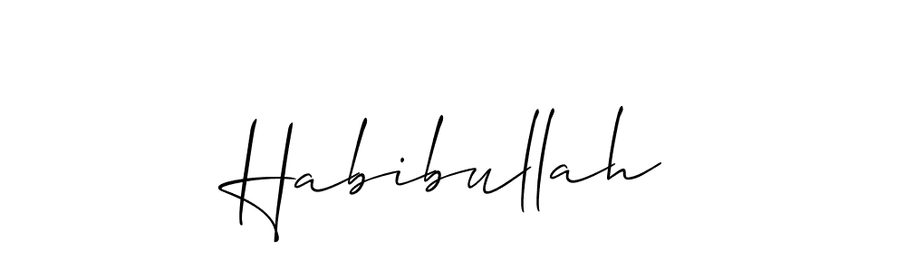 How to make Habibullah name signature. Use Allison_Script style for creating short signs online. This is the latest handwritten sign. Habibullah signature style 2 images and pictures png