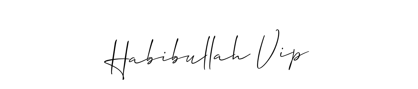Habibullah Vip stylish signature style. Best Handwritten Sign (Allison_Script) for my name. Handwritten Signature Collection Ideas for my name Habibullah Vip. Habibullah Vip signature style 2 images and pictures png