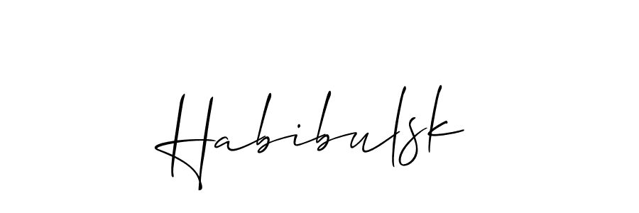 How to make Habibulsk signature? Allison_Script is a professional autograph style. Create handwritten signature for Habibulsk name. Habibulsk signature style 2 images and pictures png