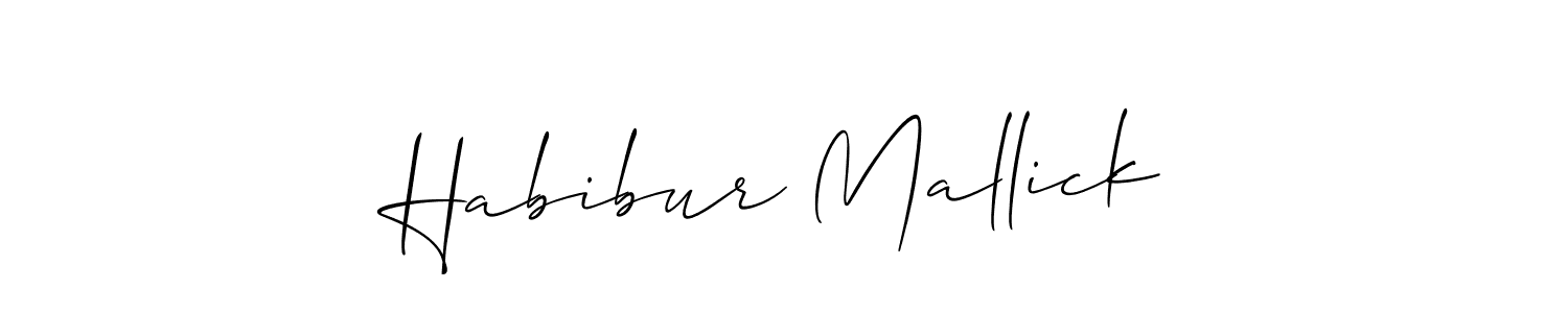 Use a signature maker to create a handwritten signature online. With this signature software, you can design (Allison_Script) your own signature for name Habibur Mallick. Habibur Mallick signature style 2 images and pictures png