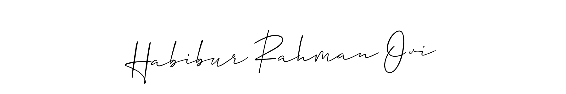 Habibur Rahman Ovi stylish signature style. Best Handwritten Sign (Allison_Script) for my name. Handwritten Signature Collection Ideas for my name Habibur Rahman Ovi. Habibur Rahman Ovi signature style 2 images and pictures png