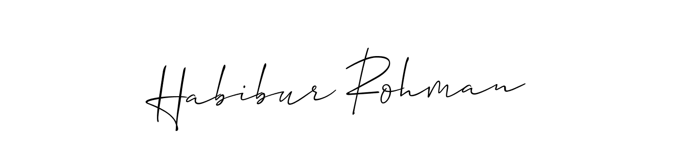 The best way (Allison_Script) to make a short signature is to pick only two or three words in your name. The name Habibur Rohman include a total of six letters. For converting this name. Habibur Rohman signature style 2 images and pictures png