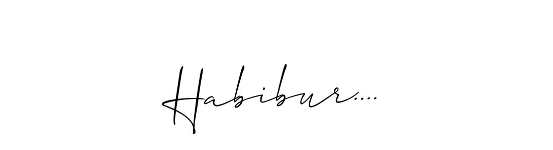 Use a signature maker to create a handwritten signature online. With this signature software, you can design (Allison_Script) your own signature for name Habibur..... Habibur.... signature style 2 images and pictures png