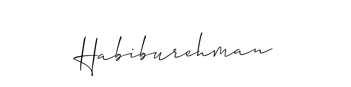 Design your own signature with our free online signature maker. With this signature software, you can create a handwritten (Allison_Script) signature for name Habiburehman. Habiburehman signature style 2 images and pictures png