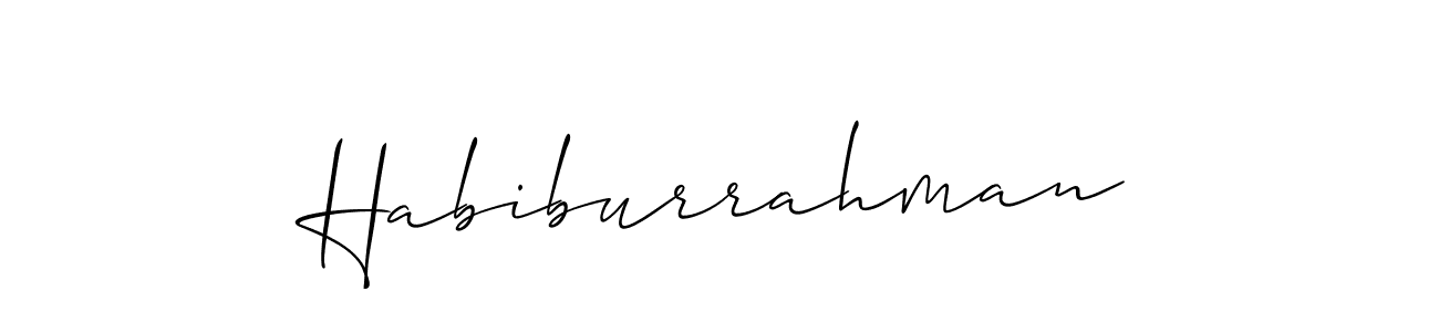 Make a beautiful signature design for name Habiburrahman. With this signature (Allison_Script) style, you can create a handwritten signature for free. Habiburrahman signature style 2 images and pictures png