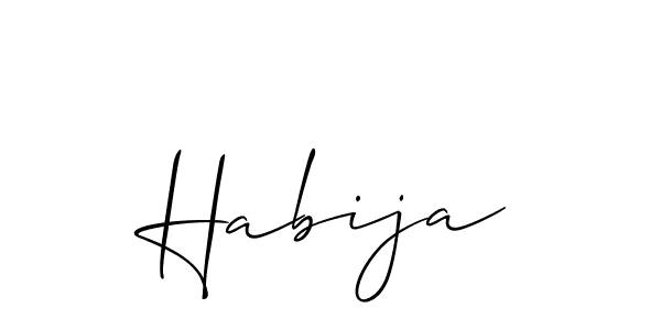 Best and Professional Signature Style for Habija. Allison_Script Best Signature Style Collection. Habija signature style 2 images and pictures png