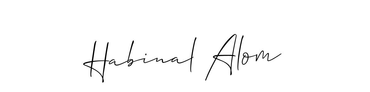 Once you've used our free online signature maker to create your best signature Allison_Script style, it's time to enjoy all of the benefits that Habinal Alom name signing documents. Habinal Alom signature style 2 images and pictures png