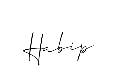 How to make Habip signature? Allison_Script is a professional autograph style. Create handwritten signature for Habip name. Habip signature style 2 images and pictures png