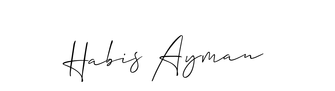 Design your own signature with our free online signature maker. With this signature software, you can create a handwritten (Allison_Script) signature for name Habis Ayman. Habis Ayman signature style 2 images and pictures png