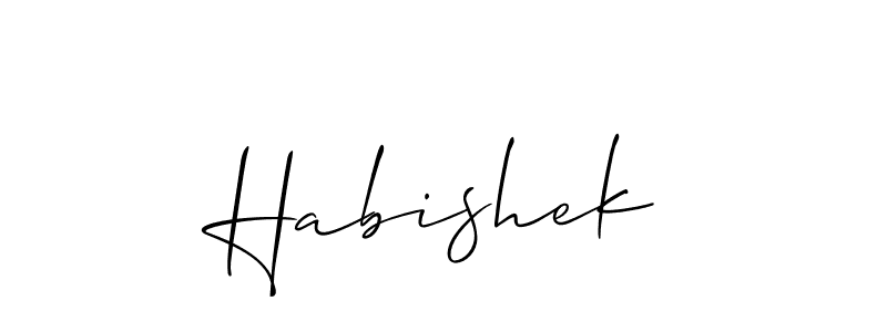 if you are searching for the best signature style for your name Habishek. so please give up your signature search. here we have designed multiple signature styles  using Allison_Script. Habishek signature style 2 images and pictures png