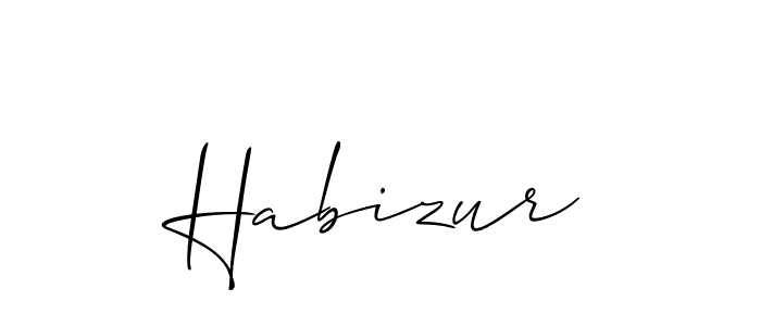 Make a beautiful signature design for name Habizur. With this signature (Allison_Script) style, you can create a handwritten signature for free. Habizur signature style 2 images and pictures png