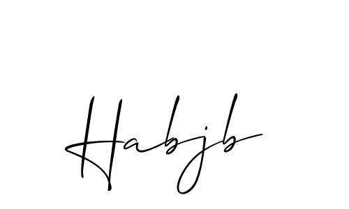 Allison_Script is a professional signature style that is perfect for those who want to add a touch of class to their signature. It is also a great choice for those who want to make their signature more unique. Get Habjb name to fancy signature for free. Habjb signature style 2 images and pictures png