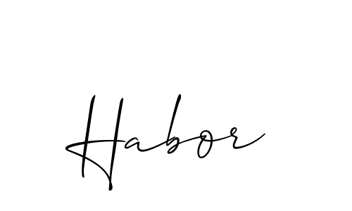 How to make Habor signature? Allison_Script is a professional autograph style. Create handwritten signature for Habor name. Habor signature style 2 images and pictures png