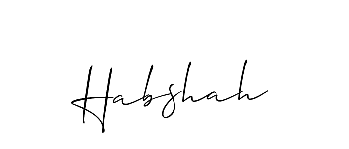 Make a beautiful signature design for name Habshah. Use this online signature maker to create a handwritten signature for free. Habshah signature style 2 images and pictures png