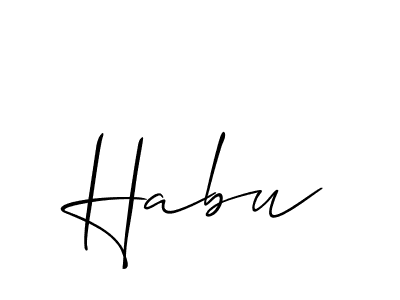 Make a beautiful signature design for name Habu. With this signature (Allison_Script) style, you can create a handwritten signature for free. Habu signature style 2 images and pictures png