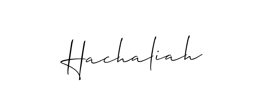 Also You can easily find your signature by using the search form. We will create Hachaliah name handwritten signature images for you free of cost using Allison_Script sign style. Hachaliah signature style 2 images and pictures png
