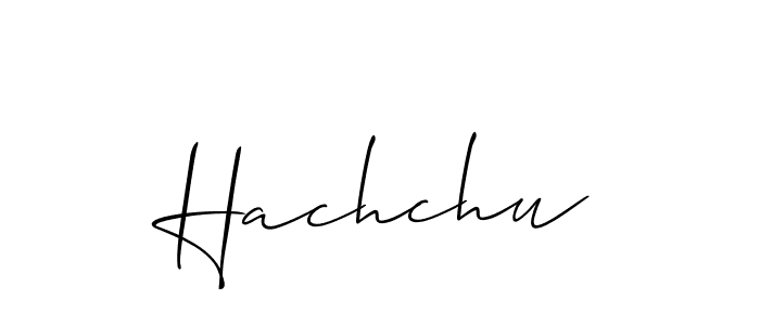 It looks lik you need a new signature style for name Hachchu. Design unique handwritten (Allison_Script) signature with our free signature maker in just a few clicks. Hachchu signature style 2 images and pictures png