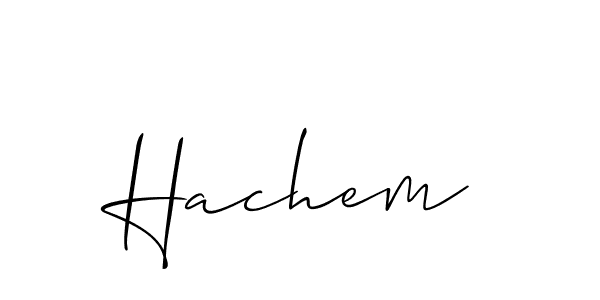 Allison_Script is a professional signature style that is perfect for those who want to add a touch of class to their signature. It is also a great choice for those who want to make their signature more unique. Get Hachem name to fancy signature for free. Hachem signature style 2 images and pictures png
