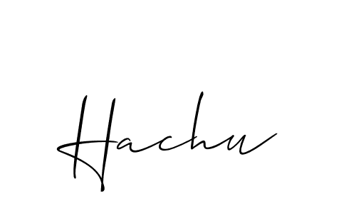 The best way (Allison_Script) to make a short signature is to pick only two or three words in your name. The name Hachu include a total of six letters. For converting this name. Hachu signature style 2 images and pictures png