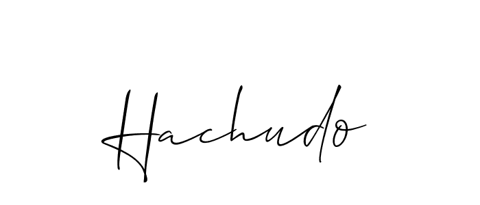 Make a beautiful signature design for name Hachudo. With this signature (Allison_Script) style, you can create a handwritten signature for free. Hachudo signature style 2 images and pictures png