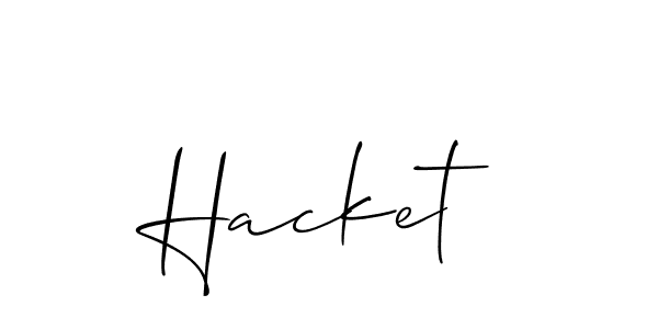 Make a short Hacket signature style. Manage your documents anywhere anytime using Allison_Script. Create and add eSignatures, submit forms, share and send files easily. Hacket signature style 2 images and pictures png