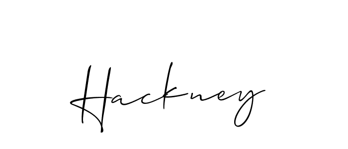 Create a beautiful signature design for name Hackney. With this signature (Allison_Script) fonts, you can make a handwritten signature for free. Hackney signature style 2 images and pictures png