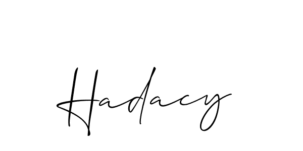 How to make Hadacy name signature. Use Allison_Script style for creating short signs online. This is the latest handwritten sign. Hadacy signature style 2 images and pictures png