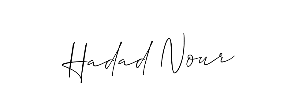 This is the best signature style for the Hadad Nour name. Also you like these signature font (Allison_Script). Mix name signature. Hadad Nour signature style 2 images and pictures png