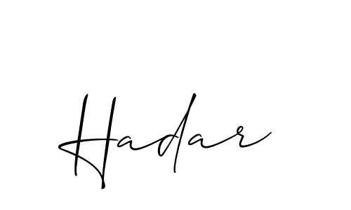 This is the best signature style for the Hadar name. Also you like these signature font (Allison_Script). Mix name signature. Hadar signature style 2 images and pictures png