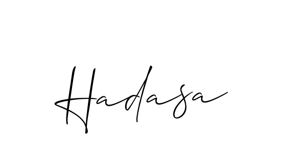 Design your own signature with our free online signature maker. With this signature software, you can create a handwritten (Allison_Script) signature for name Hadasa. Hadasa signature style 2 images and pictures png