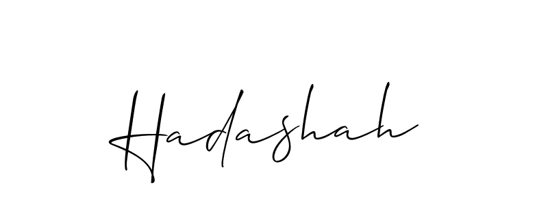 How to make Hadashah signature? Allison_Script is a professional autograph style. Create handwritten signature for Hadashah name. Hadashah signature style 2 images and pictures png