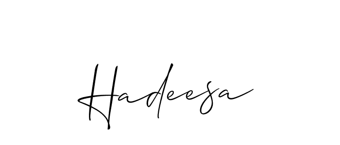 Hadeesa stylish signature style. Best Handwritten Sign (Allison_Script) for my name. Handwritten Signature Collection Ideas for my name Hadeesa. Hadeesa signature style 2 images and pictures png