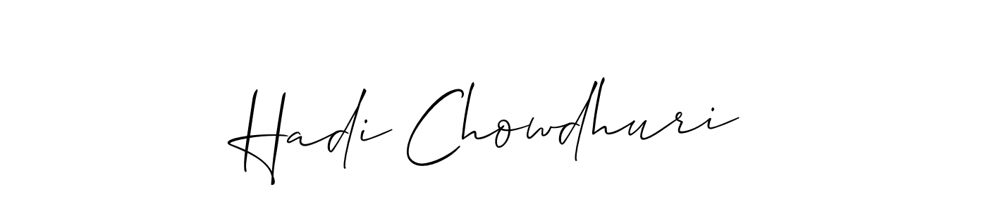 Hadi Chowdhuri stylish signature style. Best Handwritten Sign (Allison_Script) for my name. Handwritten Signature Collection Ideas for my name Hadi Chowdhuri. Hadi Chowdhuri signature style 2 images and pictures png