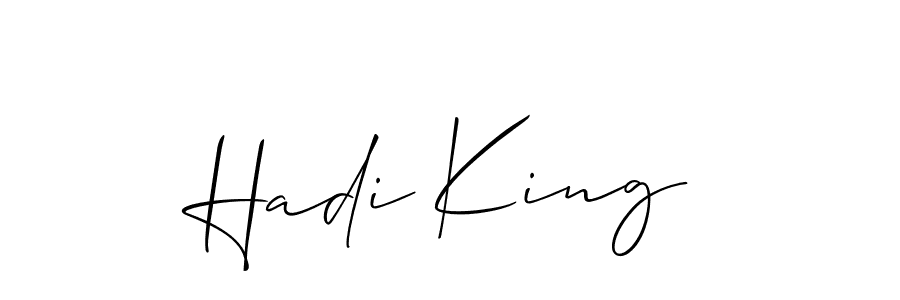 Make a beautiful signature design for name Hadi King. With this signature (Allison_Script) style, you can create a handwritten signature for free. Hadi King signature style 2 images and pictures png