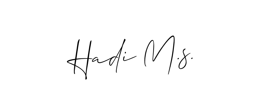 How to Draw Hadi M.s. signature style? Allison_Script is a latest design signature styles for name Hadi M.s.. Hadi M.s. signature style 2 images and pictures png