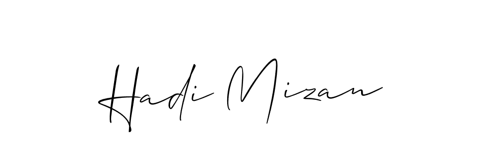 Create a beautiful signature design for name Hadi Mizan. With this signature (Allison_Script) fonts, you can make a handwritten signature for free. Hadi Mizan signature style 2 images and pictures png