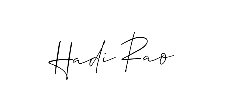 It looks lik you need a new signature style for name Hadi Rao. Design unique handwritten (Allison_Script) signature with our free signature maker in just a few clicks. Hadi Rao signature style 2 images and pictures png