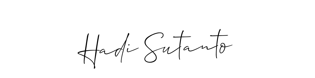 Make a short Hadi Sutanto signature style. Manage your documents anywhere anytime using Allison_Script. Create and add eSignatures, submit forms, share and send files easily. Hadi Sutanto signature style 2 images and pictures png