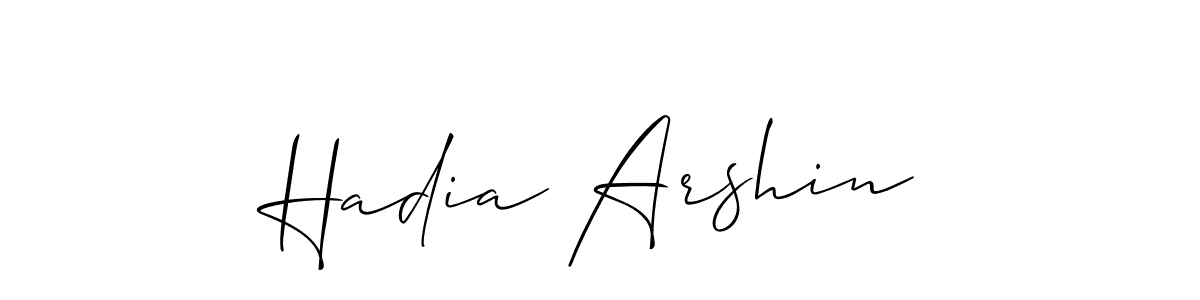 Once you've used our free online signature maker to create your best signature Allison_Script style, it's time to enjoy all of the benefits that Hadia Arshin name signing documents. Hadia Arshin signature style 2 images and pictures png