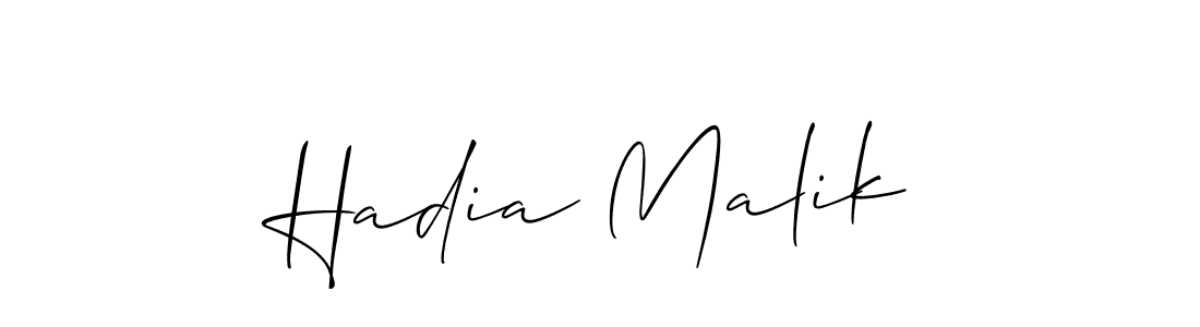 Once you've used our free online signature maker to create your best signature Allison_Script style, it's time to enjoy all of the benefits that Hadia Malik name signing documents. Hadia Malik signature style 2 images and pictures png