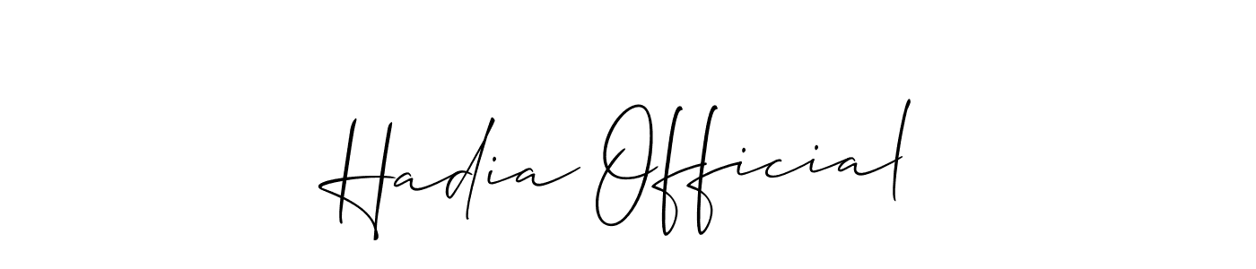 See photos of Hadia Official official signature by Spectra . Check more albums & portfolios. Read reviews & check more about Allison_Script font. Hadia Official signature style 2 images and pictures png