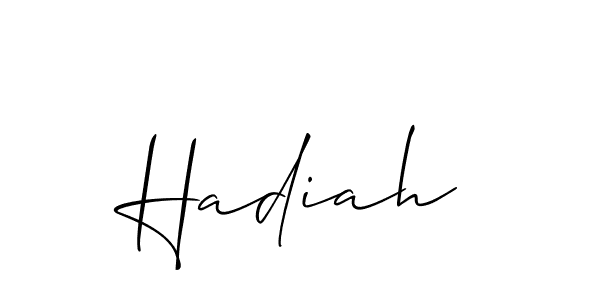 Hadiah stylish signature style. Best Handwritten Sign (Allison_Script) for my name. Handwritten Signature Collection Ideas for my name Hadiah. Hadiah signature style 2 images and pictures png